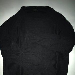 Black Charcoal Cotton Crewneck Sweater